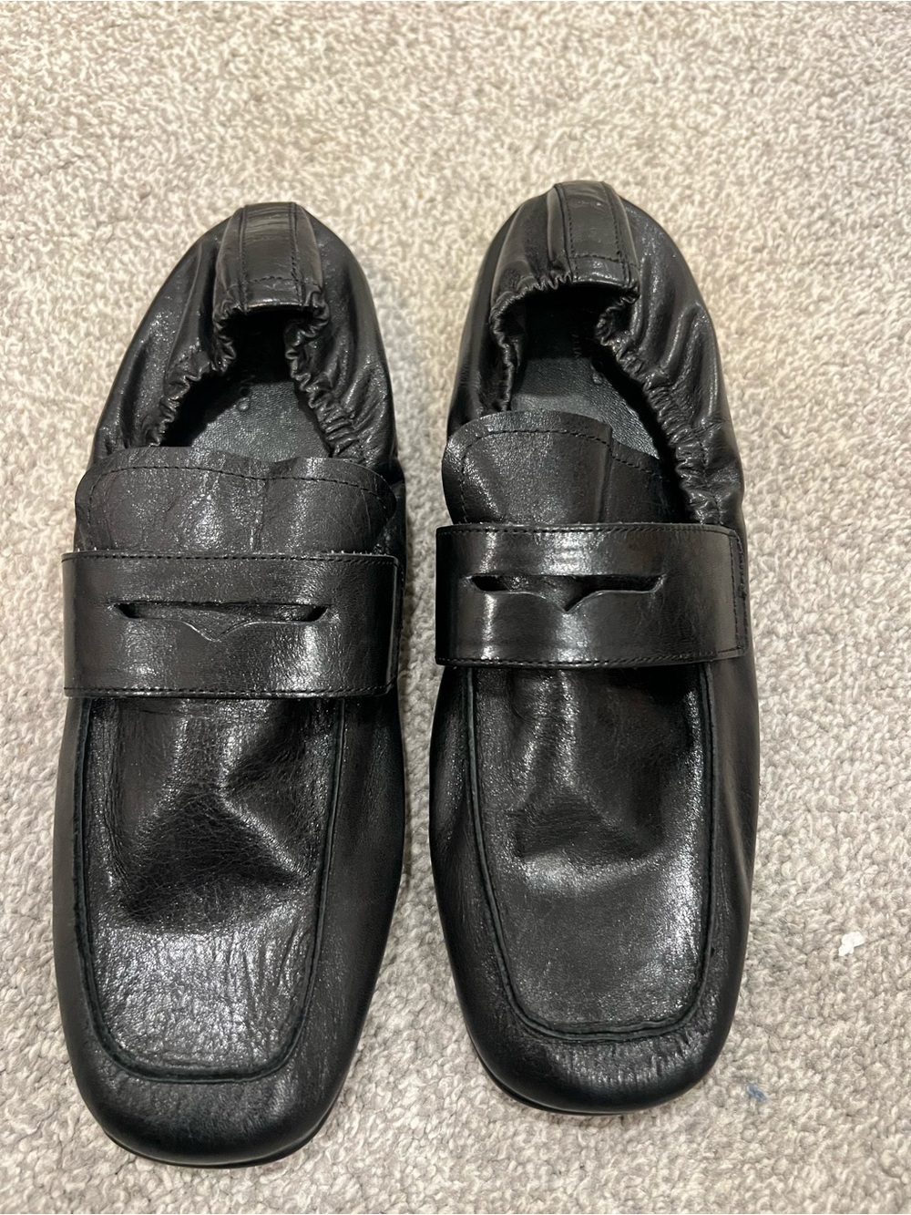 Tony Bianco Gloria Black Vintage Leather Penny Loafers Women’s Size 9.5 - Picture 2 of 5